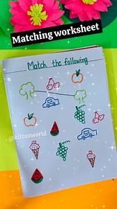 7.5K views · 69 reactions | Matching worksheet for kids 朗 #worksheets #kids #homeschooling #toddlers #matching | Renu Bala | Facebook