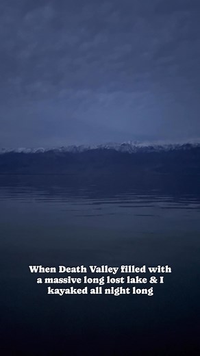 After years of visiting Badwater Basin in Death Valley National Park I was finally able to see long lost Lake Manly fill with water after a major storm. The dry salt flats disappeared and were covered by a 6 mile lake that was only a foot deep. One Friday night I drove from Los Angeles to Death Valley after work. I arrived at the park around midnight with a full moon lighting up the sky & I set off on my kayak in the middle of the night. I spent nearly 12 hours paddle across the lake soaking up 