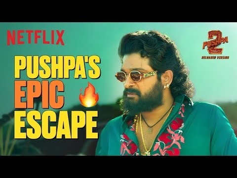 Allu Arjun & Fahadh Faasil Epic NAIL-BITING Chase Scene 🔥 | Pushpa 2: The Rule | Netflix India