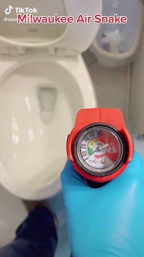 The Milwaukee Air Snake is a crazy tool! #toilet #diy #plumbing #fypシ #foryou @Milwaukee Tool #milwaukeetools