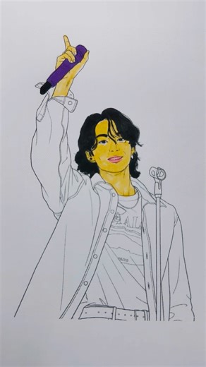 “Jungkook Shining on Stage 🩵✨🩵Yet To Come Busan Concert | BTS Fanart”