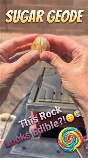 Cutting a Sugar Geode...This Rock Looks Edible?!😬🍭