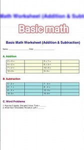 #basic math#practice worksheet #tricks #trickshots #trendingshorts