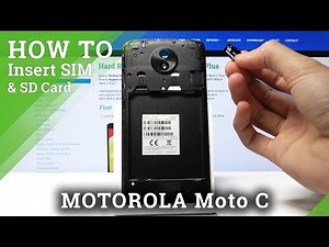 How to Insert Nano SIM & Micro SD Card in MOTOROLA Moto C - SIM Installation