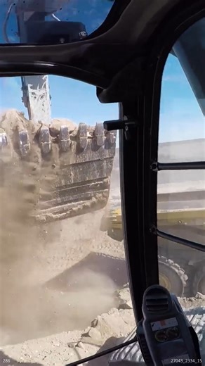 Curious what it's like to load trucks from a 50 ton excavator? #bigmachines #excavator #POV #gopro | Aaron Witt