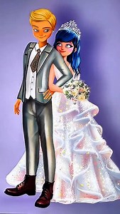 24K views · 649 reactions | Miraculous >> Groom & Bride #fashion #procreate #art #disney #GlowUpTransformation | Cartoon GlowUp | Facebook