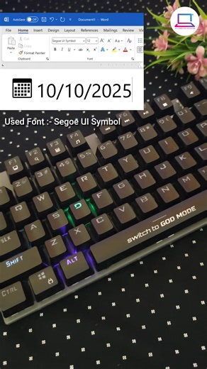 65K views · 525 reactions | Date  Symbol in Ms Word #computer #laptop #pc #windows #viral #reels #shorts | STP Computer Education | Facebook