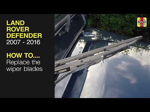 How to replace the wiper blades on the Land Rover Defender 2007 to 2016