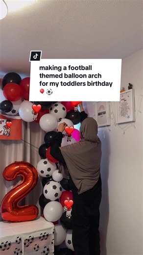 Creating a Football Themed Balloon Arch for a Toddler's Birthday