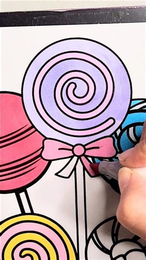 HOW TO COLOR a Lollipop #candy #yummy #sweets #coloring #candy #coloringpage #lollipop #kidsvideo