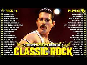 Top 100 Classic Rock Songs 70s 80s 90s ⚡ Queen, Guns N' Roses, Metallica, ACDC, Aerosmith, Bon Jovi