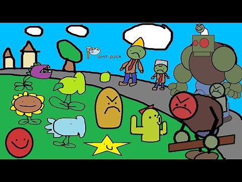 Plants Vs Zombies Paint Pack Mod Gameplay Vs Giga Gargantuar Vs Dr Zomboss