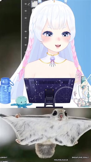 This squirrel is so cute it could be AI! #vtuber #envtuber #vtuberclips #vartist #cute #chibiart #vtuberart