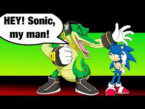 Vector Interacting with Sonic (dubbing over new official Sonic artwork)