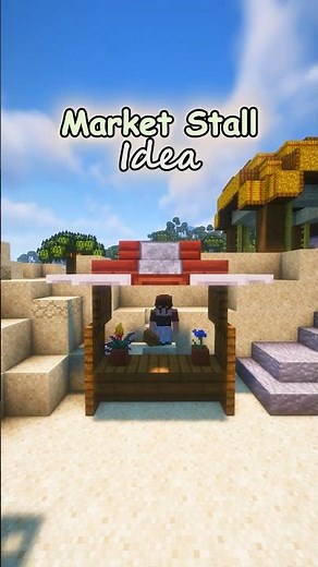 How to make a Cute Market Stall in Minecraft Tutorial! #minecraft