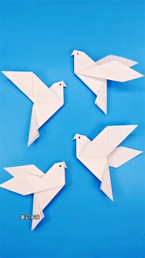 Origami series Peace dove You can fold peace doves in different posture with just one piece of paper #viral #origami #explore #paper #papercraft | People Crafts