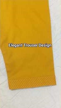 Simple and Easy Trouser Design 2026 | New Summer Trouser Design with Anchor Thread | MeinoStitches