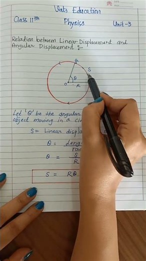 Relation between linear Displacement and angular Displacement #class11 #physics #cbse #neet#shots