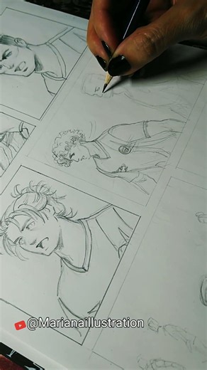 sketching a comic panel with pencil #comicart #pencilsketch #bandedessinée #BD
