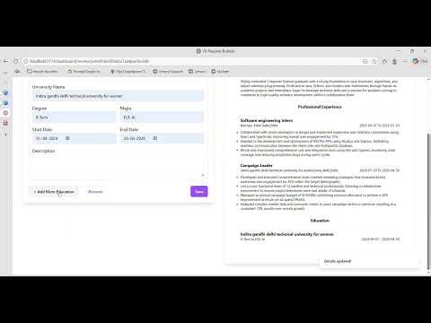 SmartCV – AI-Powered Smart Resume Builder Web App Demo