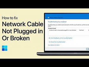 How To Fix A Network Cable Is Not Properly Plugged In or Maybe Broken on PC
