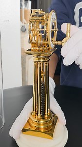Amazing Column Gold Clock With Unique Spring Mainspring #clock #antiqueclock #clocks #mantelclock #mystery #mysteryclock #donghoco #dongho #reelsvideoシ #reelsfypシ #reels #short #shortsreels | TN24H - Clocks & Watches