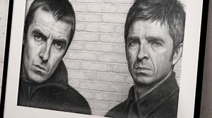 Oasis Liam & Noel Gallagher Drawing: Britpop Music Poster (digital Download A4 PDF) - Etsy