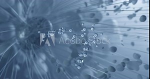 Paroxetine rotating molecular 3d structure ball-and-stick model, looped video antidepressant