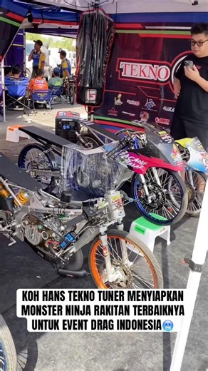 KOH HANS TEKNO TUNER MENYIAPKAN MONSTER NINJA TERBAIKNYA UNTUK EVENT DRAG INDONESIA🥶 #teknotuner