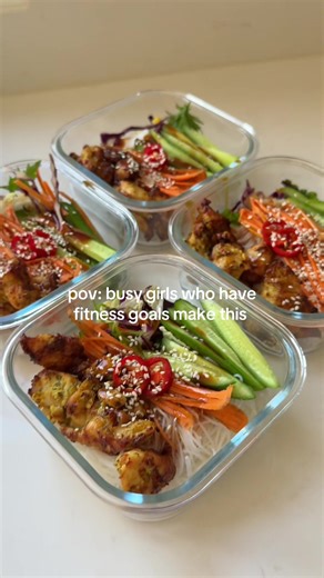 Quick Chicken Rice Noodle Bowl Recipe