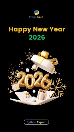 Python Expert🧑‍💻🎉 on Instagram: "Happy New Year 2026 🎉✨ Pure CSS animation that scales the greeting from invisible to full glory using display: block, smooth scale-in keyframes, and forward fill-mode. Perfect festive mini-project practicing transforms, timing functions, and holiday UI magic. Keywords happy new year 2026 css, new year animation html css, css keyframes scale animation, festive css project, new year greeting animation, css display block animation, holiday web design, css forwar