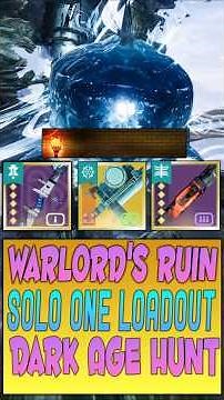 Destiny 2: Solo Warlord's Ruin Dungeon On Strand Titan With ONE LOADOUT | Dark Age Hunt & EMBLEM
