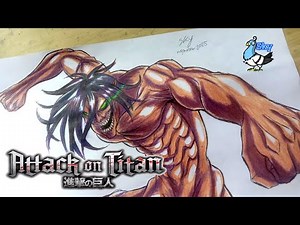 How to Draw Eren Yeager [ Titan Form ] - Attack on Titan
