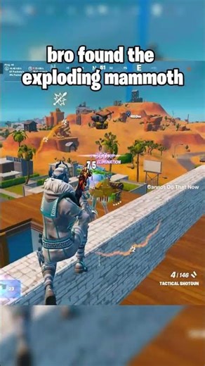 Explosive Mammoth ❌ Exploding Mammoth✅ #fortnite