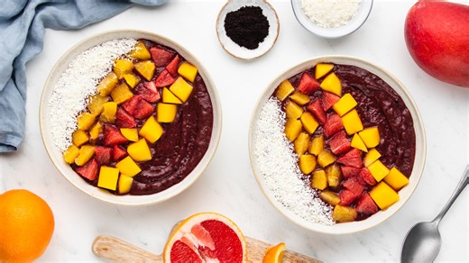 At-Home Mango Citrus Acai Bowl Recipe - Mashed