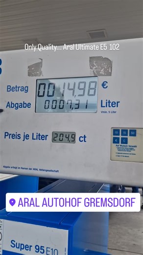 Alleen kwaliteit... De beste brandstof verkrijgbaar, de door Aral zelf ontwikkelde premium brandstof Aral Ultimate met octaan 102, additieven met een hoog reinigende werking en geen ethanol bijgevoegd... #aral #aralgremsdorf #onlythebest #volvoforlife #volvov60t8polestarengineered #workhardplayharder #heicosportiv #henkscholtenvolvo #volvocarsfan #polestarengineered | Rene Kock