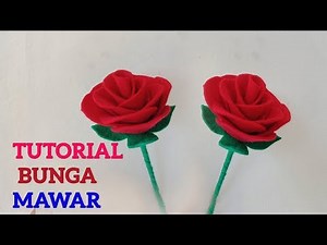 Cara Mudah Membuat Bunga Mawar Dari kain Flanel