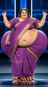 908K views · 2.2K reactions |  From extreme obese to slim elegance — Russian woman in Indian outfits transforming step by step on a simple AGT stage!  Saree ➝ Nighty ➝ Salwar Kameez ➝ Saree. #ObeseToSlim #TransformationShort #AGTStage | Hogarts Ai | Facebook