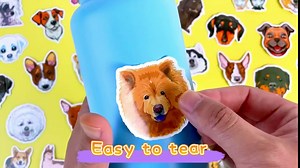 100 Cute Dog Stickers - Funny Dog Stickers for Kids, Teens & Adults - Waterproof for Water Bottles, Luggage, Laptop & Skateboard
