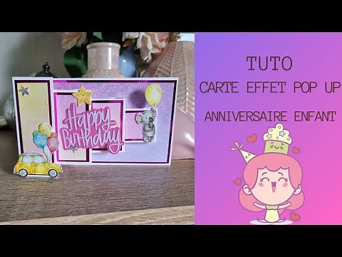 Pop-up card tutorial: children's birthday / 100% Action