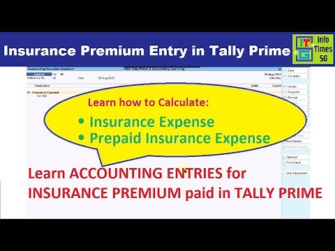 How to Make Insurance Premium Entry in Tally | Prepaid Expense Journal Entry | Tally Prime
