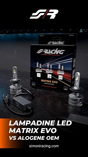 Kit Led Conversion Matrix Evo vs Alogene OEM. . #simoniracing #stockisboring #extremelight #automotivelighting | Simoni Racing