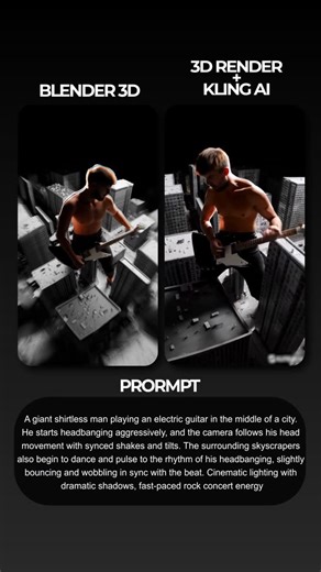 Vimal chourasia | Blender video vs ai video. #vfx #ai #kling #blender3d tutorial | Instagram