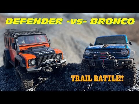 Traxxas TRX-4 2021 Bronco vs Defender Orange Adventure Edition - Trail Battle - Climb and Crawl
