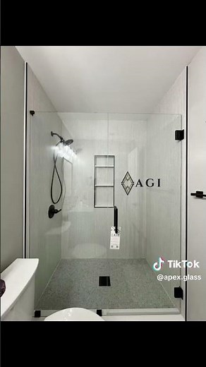 AGI Brand Shower Door Installation by Apex Glass Industries #showerremodeling #atlanta #bathroom