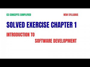 Chapter 1 Introduction to Software Development Exercise Solution (#firstyearcs ,#newsyllabus2025 )