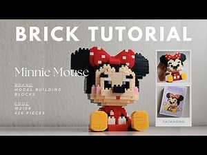 How to Build Minnie Mouse (Sitting Down) | Model Building Blocks DIY Creation W2108 (426 Pieces)