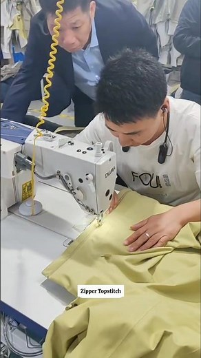 Amazing Zipper Topstitch of Jacket #zippertopstitch #topstitch #topstitching #jacket #sewingtutorial