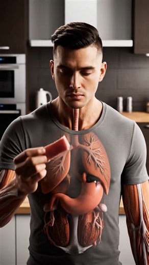 30-Year-Old Man Full Internal Organs Visualization | Tuna in Kitchen #Shorts #Anatomy