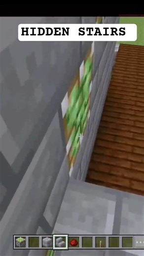 minecraft red stone hidden stairs #minecraft #red stone #hidden stairs